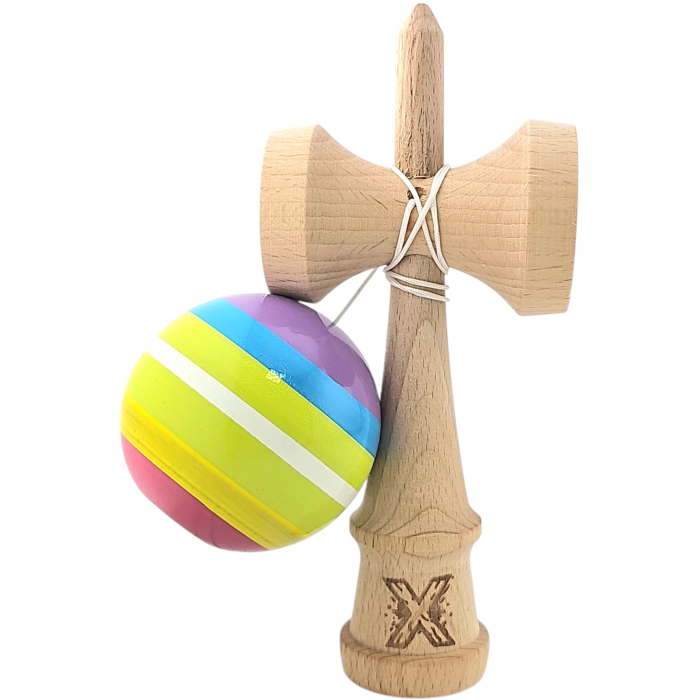 *LICHIDARE STOC* Kendama X Originala, Profesionala, Flippy, din Lemn, Super Sticky, 18 cm, Multicolor [2]