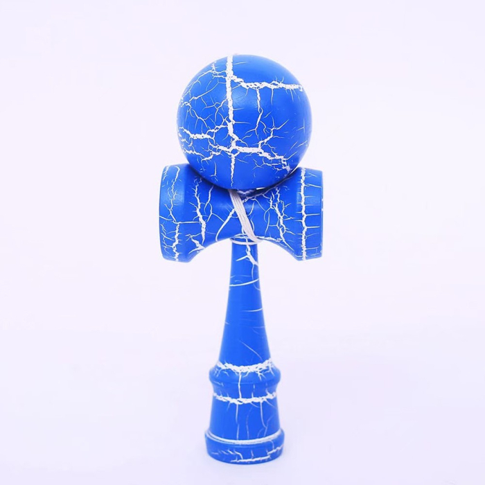 Kendama X Originala, Profesionala, Flippy, Kendama Cracked, din Lemn – 18 cm, Crack Albastru/Alb [2]