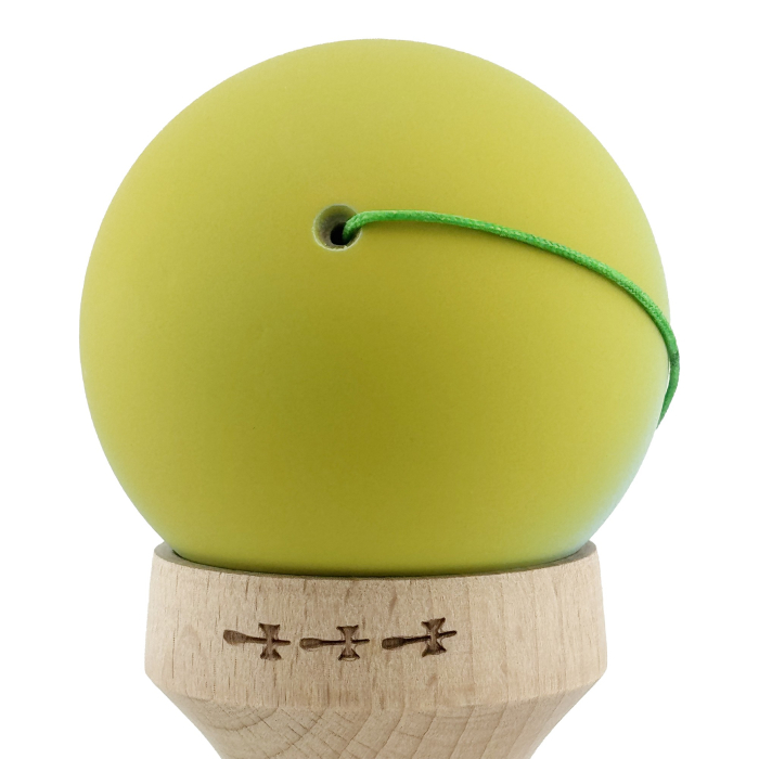Kendama X Originala, Profesionala, Flippy, Rubber Grip, Cupe Mari KING SIZE V3, Gaura in Baza, Rulment Metalic, din lemn 18 cm, Ata 62/65 cm, Gradient Galben/Albastru deschis [10]