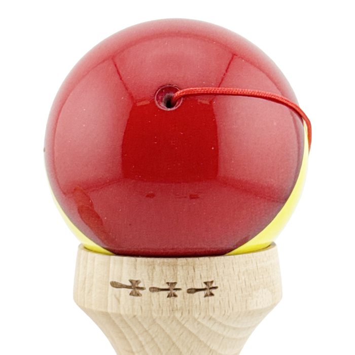 Kendama X Originala, Profesionala, Flippy, Tricolor Edition cu Stele, Super Sticky cu Cupe Mari KING SIZE V3, Rulment Metalic si Gaura in Baza, din Lemn 18 cm, Ata 62/65 cm, Multicolor [10]