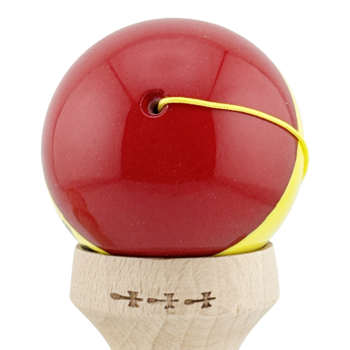 Kendama X Originala, Profesionala, Flippy, Tricolor Edition Vampir Dracula, Super Sticky cu Cupe Mari KING SIZE V3, Rulment Metalic si Gaura in Baza, din Lemn 18 cm, Ata 62/65 cm, Multicolor [10]