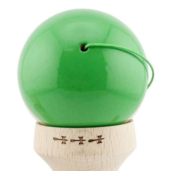 Kendama X Originala RAINBOW, Profesionala, Flippy, Cupe Mari KING SIZE V3, Super Sticky, Gaura in Baza, Rulment Metalic, din lemn 18 cm, Ata 62/65 cm, Verde/Maro [9]
