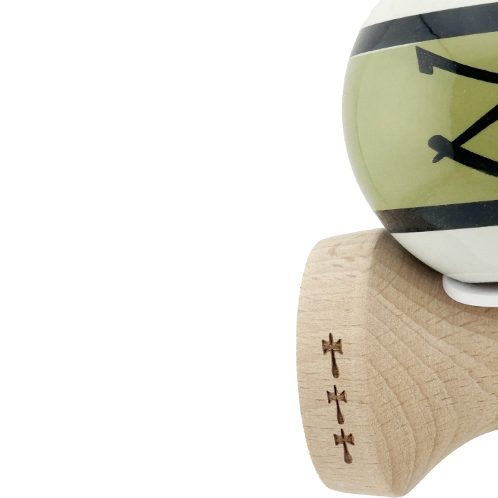 Kendama X Zen Series Originala, Profesionala, Flippy, Cupe Mari KING SIZE V3, Super Sticky, Gaura in Baza, Rulment Metalic, din lemn 18 cm, Ata 62/65 cm, Verde [8]