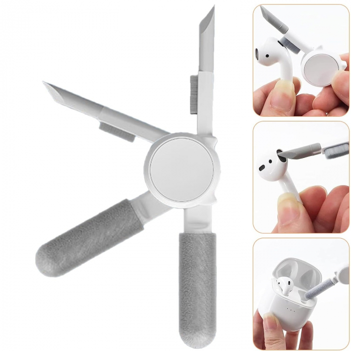 Kit Multifunctional de Curatare Produse Electronice 10in1, Flippy, pentru Laptop, Tastatura, Telefon, Casti, Roz [4]