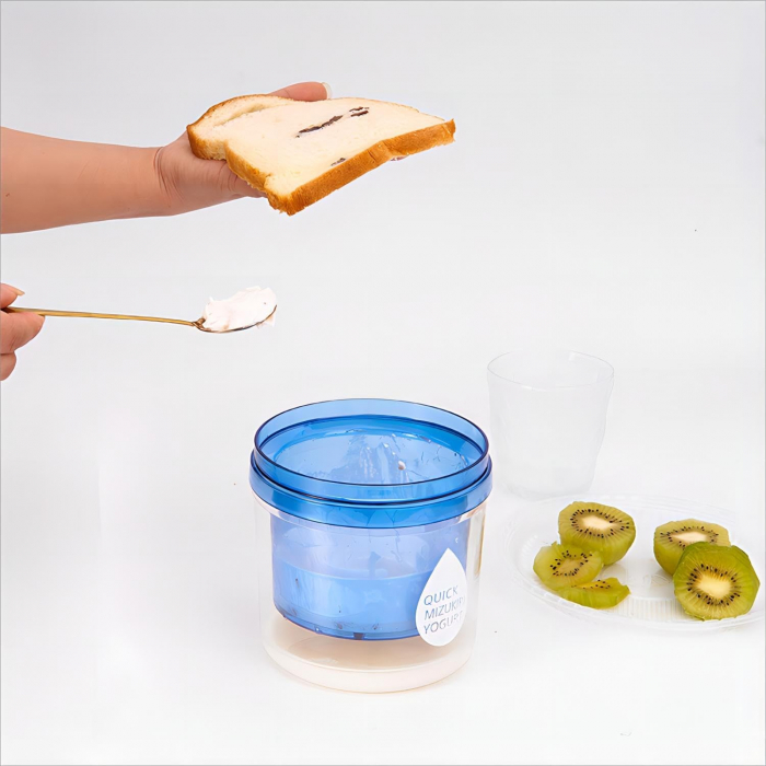 Kit Presa Pentru Branza, Flippy, Filtru de Iaurt, Strecuratoare de Iaurt Grecesc, Filtru de Lapte, 15x14x15 cm, Albastru [7]