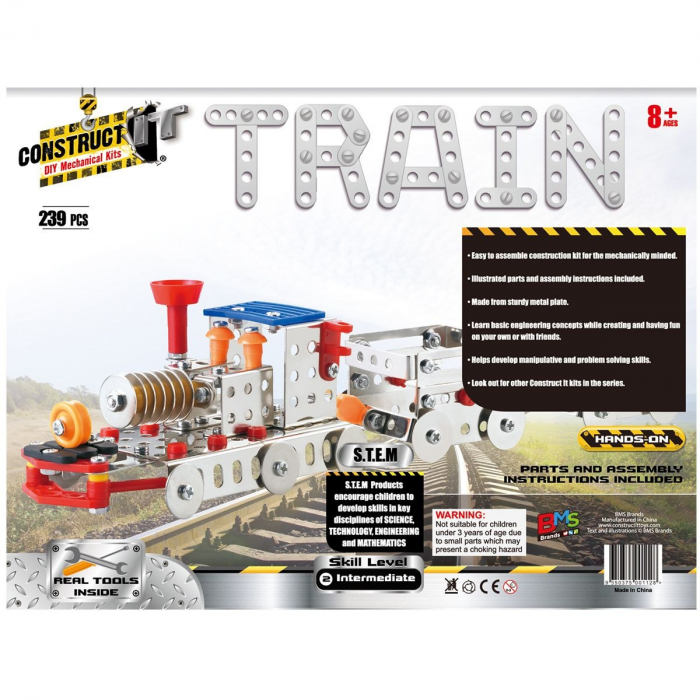 Kit STEM Locomotiva cu aburi È™i doua vagoane, nivel intermediar [4]