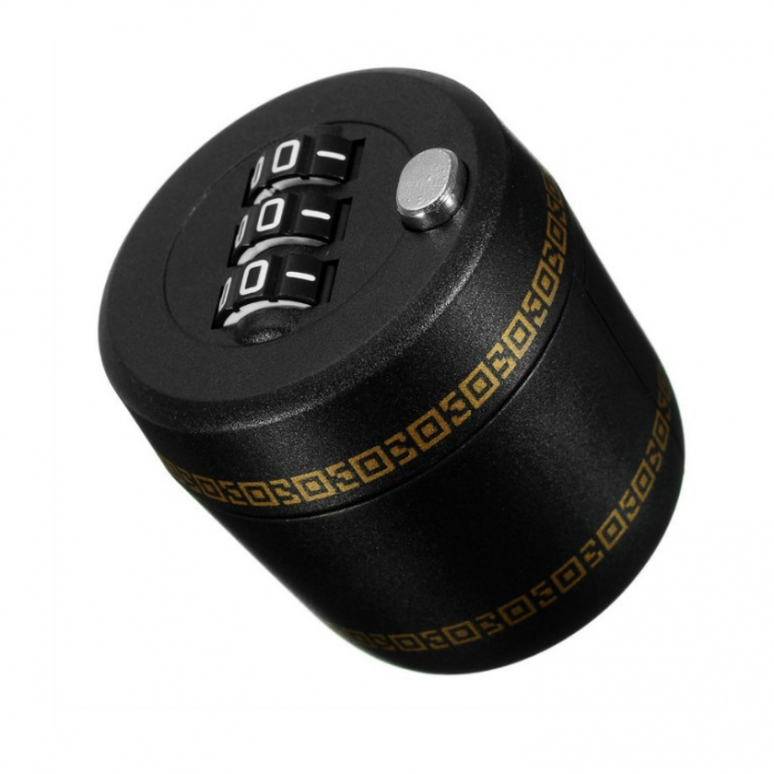 Lacat de Blocare pentru Sticle, Flippy, Lacat pentru Sticle cu Bauturi, din Plastic PP durabil, Cu Parola din 3 Cifre, 40 x 42 x 45 mm, Negru [9]