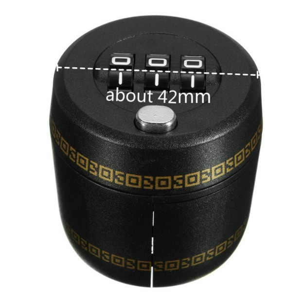 Lacat de Blocare pentru Sticle, Flippy, Lacat pentru Sticle cu Bauturi, din Plastic PP durabil, Cu Parola din 3 Cifre, 40 x 42 x 45 mm, Negru [3]