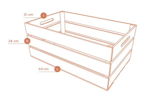 Ladita lemn 44x31x24 cm, UnicSpot [9]