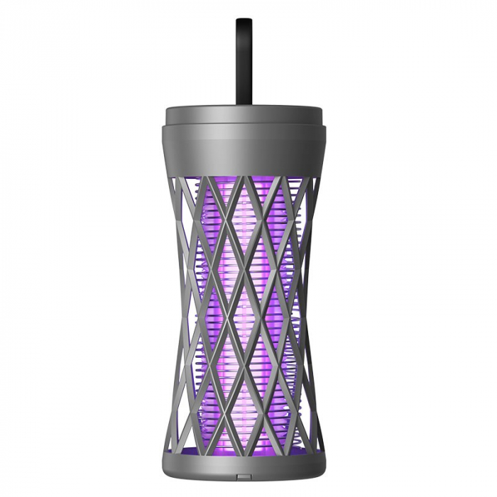 Lampa Anti-Insecte, Flippy, Lumina UV, Electrica, Incarcare USB, 5V, 1A, Silentioasa, 12 x 6 m, Gri [1]