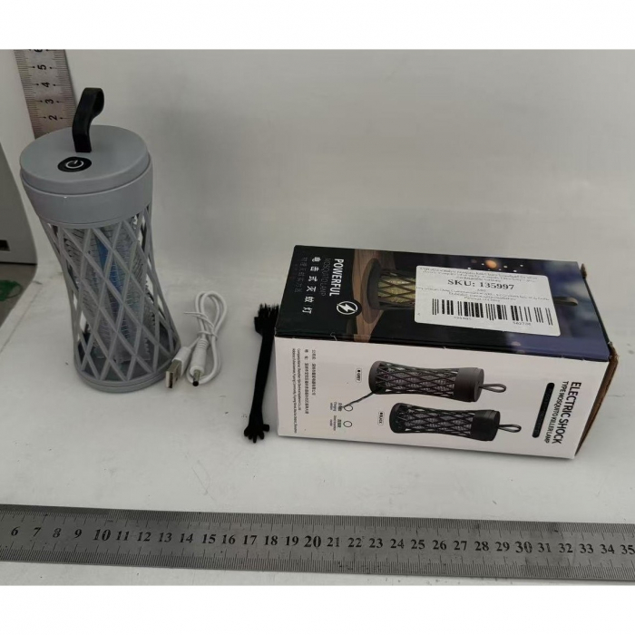 Lampa Anti-Insecte, Flippy, Lumina UV, Electrica, Incarcare USB, 5V, 1A, Silentioasa, 12 x 6 m, Gri [8]