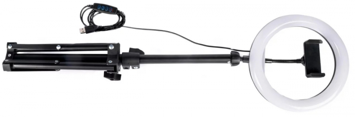 Lampa circulara cu suport selfie si trepied Create It! 80 cm [3]