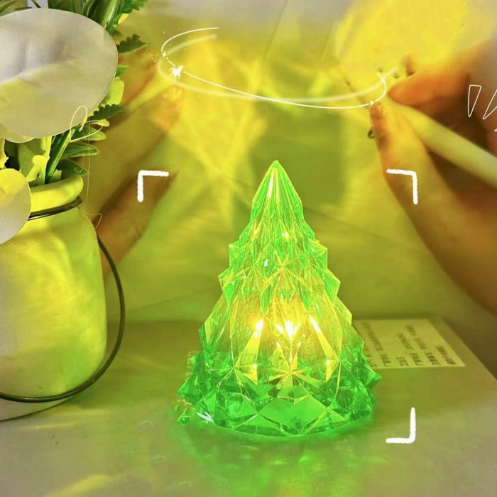Lampa de Veghe, Flippy, Model IceBerg, Lumina Calda, cu Baterii, Verde, 6.5x8 cm [3]