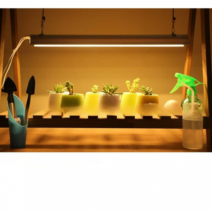 Lampa dubla pentru cresterea plantelor Flippy, 50 cm, T5, tehnologie LED, nu afecteaza plantele, potrivit pentru intregul ciclu de crestere, lumina alb calda [1]