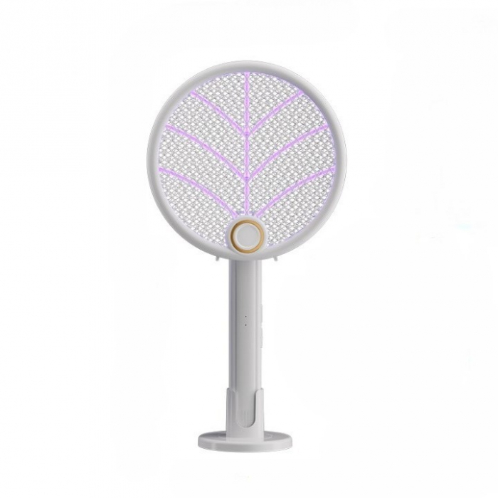 Lampa Electrica Impotriva Tantarilor, Flippy, 42.5 x 22 x 10.5 cm, Reincarcabila cu Cablu USB Inclus, Plasa din Aluminum Alb [1]