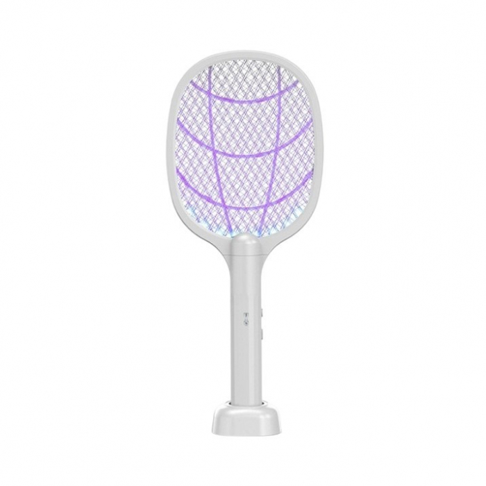 Lampa Electrica Impotriva Tantarilor, Flippy, 42.5 x 18 x 7.5 cm, Reincarcabila cu Cablu USB Inclus, Plasa din Aluminum, Alb [1]