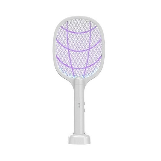 Lampa Electrica Impotriva Tantarilor, Flippy, 43 x 18 x 9.2 cm, Reincarcabila cu Cablu USB Inclus, Plasa din Aluminum Alb [1]