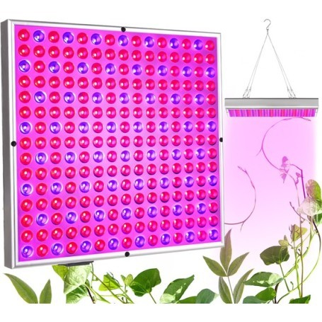 Lampa LED 45W Flippy, pentru cresterea plantelor in interior, 225 de leduri, 165 leduri rosii, 60 albastre, 30 x 30 cm, multicolor [10]
