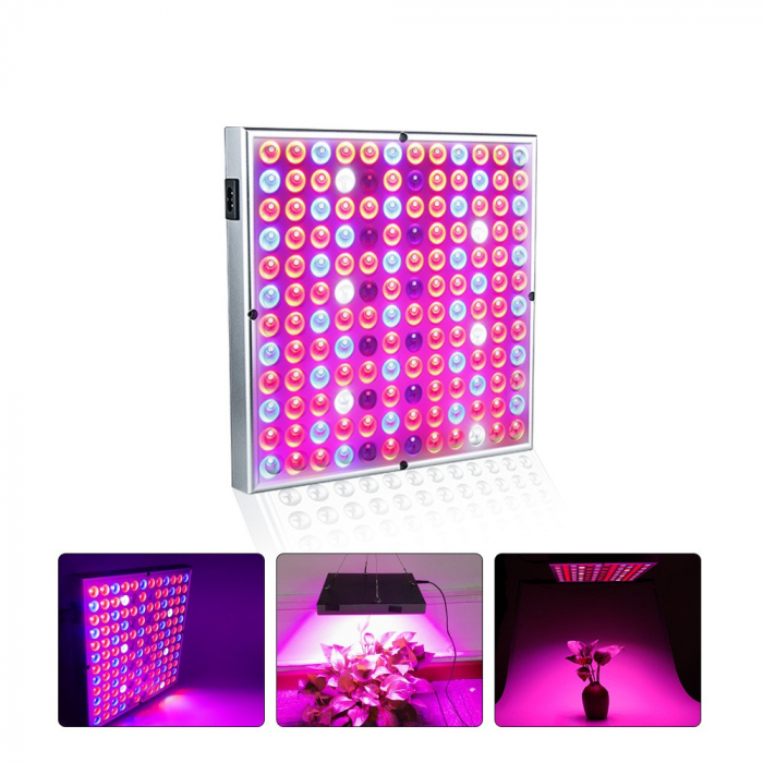 Lichidare Lampa LED 45W Flippy, pentru cresterea plantelor in interior, 225 de leduri, 165 leduri rosii, 60 albastre, 30 x 30 cm, multicolor [2]