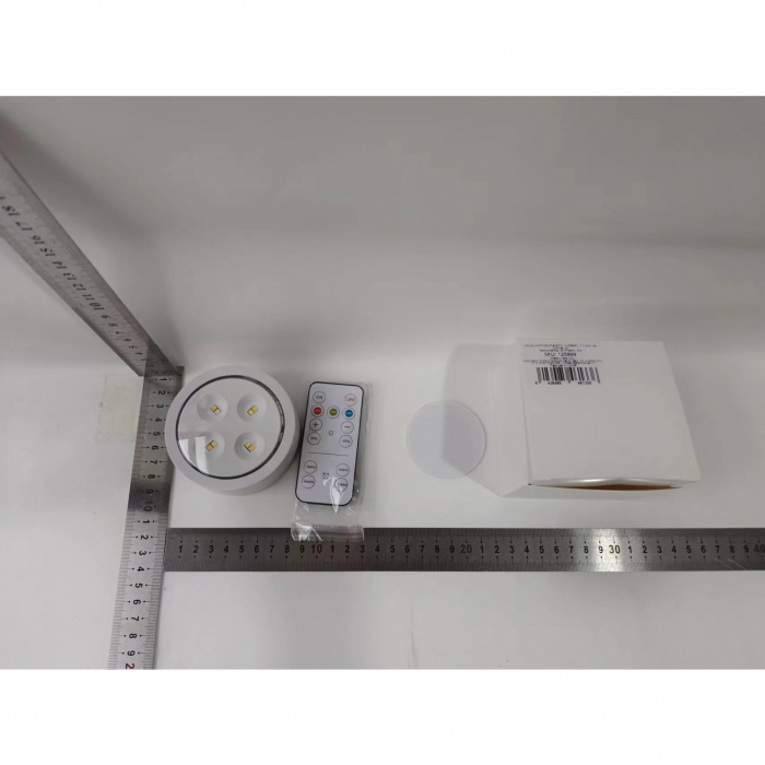 Lampa Led Flippy, Fara Fir, cu Baterii, 3 Culori de Lumina, cu Telecomanda, din Plastic, Alb [9]