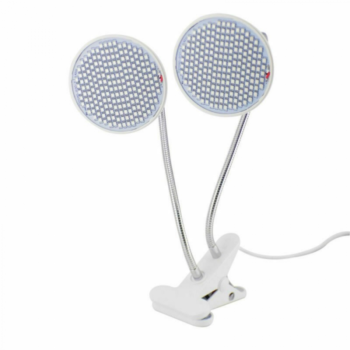 Lampa pentru cresterea plantelor de interior, Flippy, cap dublu, nu emana caldura, 290 leduri, 2 culori , prindere cu clips, 46x11.5x9.2 cm [5]