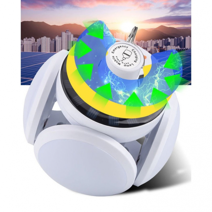 Lampa solara cu 25 LED-uri, pliabila, prindere carlig cu 5 moduri de iluminare, Flippy [5]