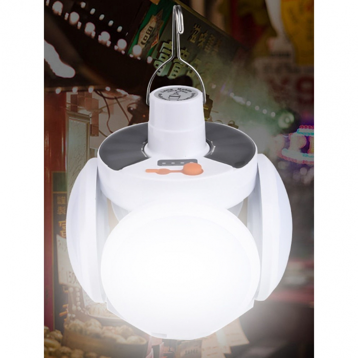Lampa solara cu 25 LED-uri, pliabila, prindere carlig cu 5 moduri de iluminare, Flippy [7]