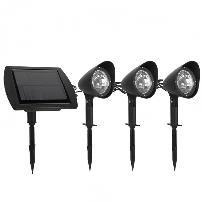 Lampa solara de tip decoratiune pentru gradina, Flippy, model 3 felinare, alb rece [1]