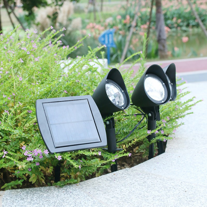 Lampa solara de tip decoratiune pentru gradina, Flippy, model 3 felinare, alb rece [2]