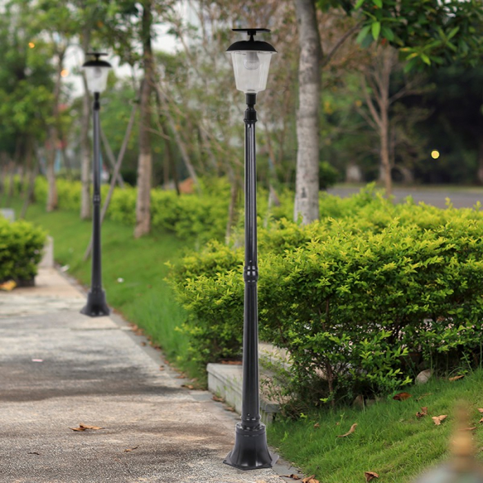 Lampa solara de tip stalp pentru gradina, Flippy, Alb Cald [2]