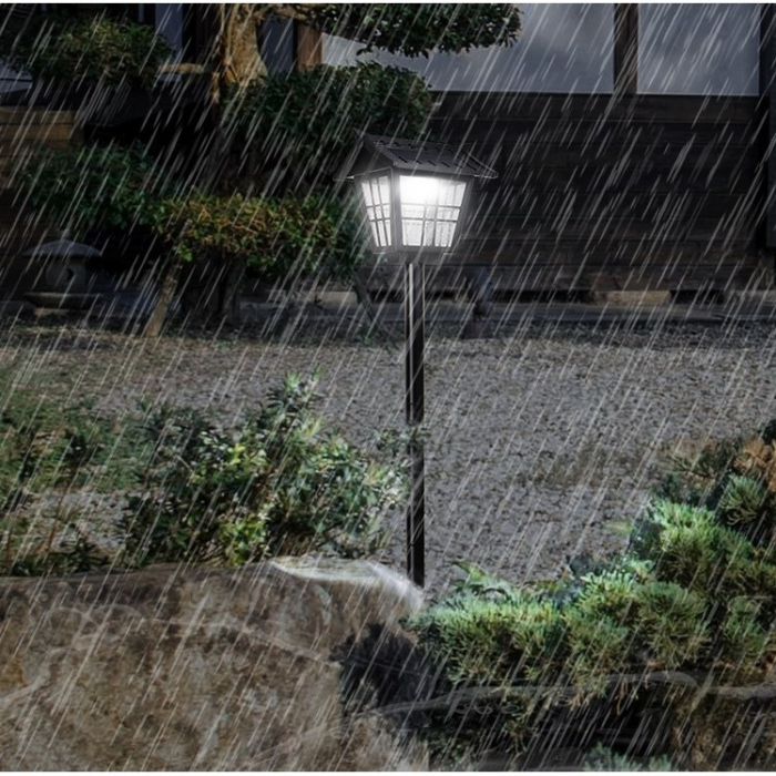 Lampa solara de tip stalp pentru gradina, Flippy, Alb Rece [7]