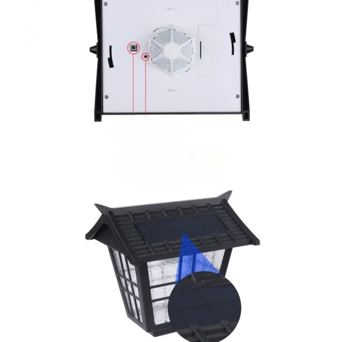 Lampa solara de tip stalp pentru gradina, Flippy, Alb Rece [6]