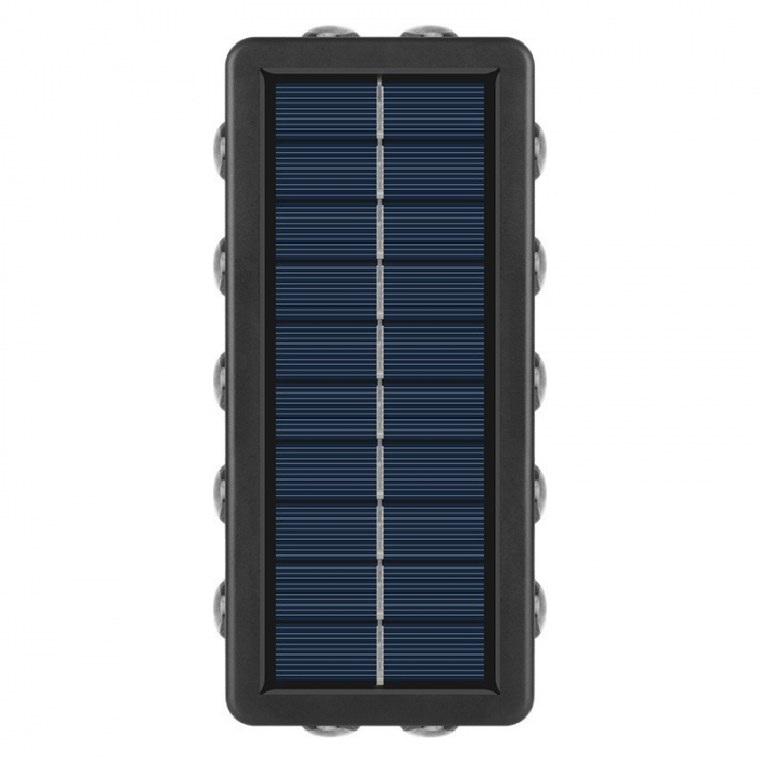 Lampa Solara, Flippy, 8+4 LED, Lumina Alba/Calda, din ABS+PC, 8 x 17.7 x 3.7 cm, Negru [1]