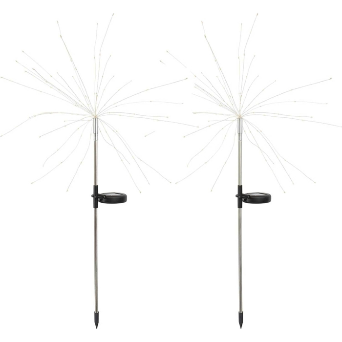 Lampa Solara, Flippy, Decor Gradina, Model Fireworks/Artificii, din Sarma de Cupru, 120 LED-uri, 55W, 90 cm, Alb Rece [6]