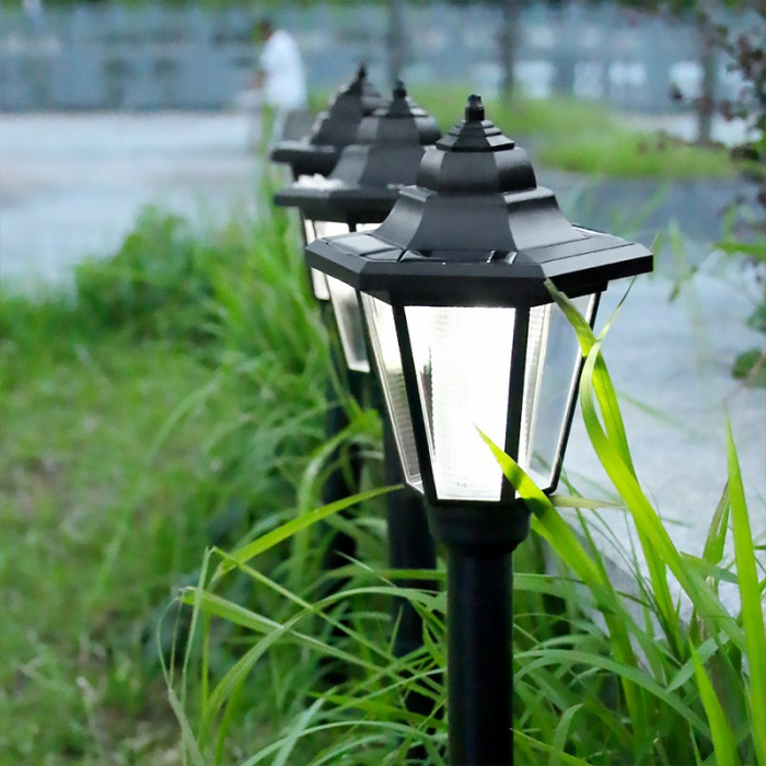Lampa solara hexagonala de gradina Flippy, Alb Cald [2]