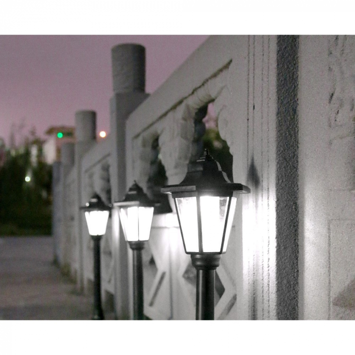 Lampa solara hexagonala de gradina Flippy, Alb Rece [4]