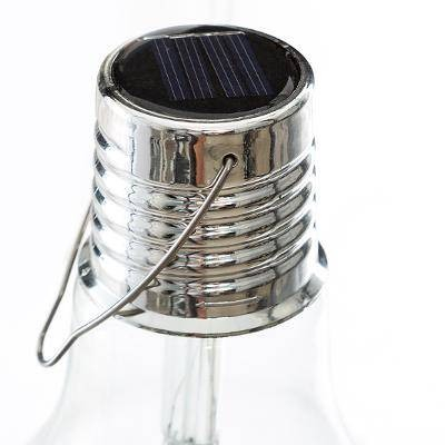 Lampa Solara LED Decorativa sub forma de Bulb, pentru exterior, suspendata, IP65, Ultron Transparent, lumina rece, Flippy [6]