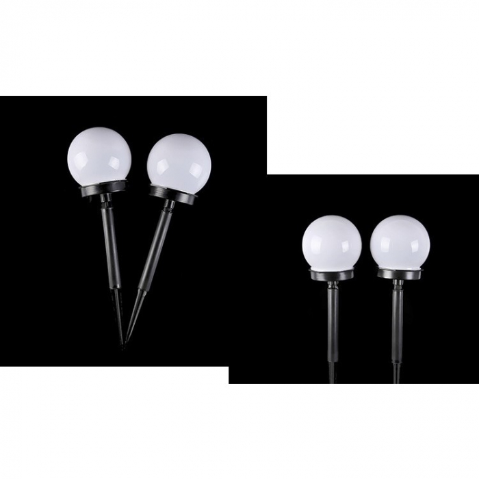 Lampa solara LED, Sferica, Tip Glob Flippy, Diametru 10 cm, Alb cald [3]