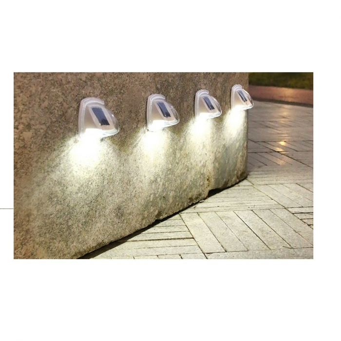 Lampa solara LED tip aplica pentru perete Flippy, 8.5 x 9 cm, 2V, ABS, 600mAh, rezistent la apa, material ABS, 8 LED-uri, alb rece [2]