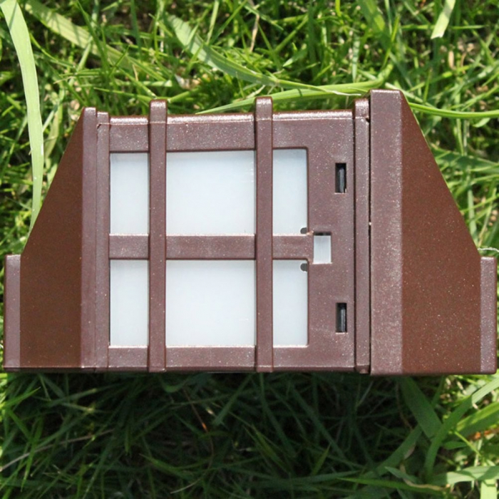 Lampa solara LED tip Felinar pentru perete Flippy, 11.5 x 8.3cm, 1.2V, ABS, 400mAh, alb rece [5]
