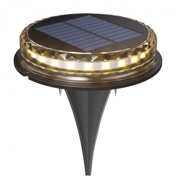 Lampa solara LED tip spot pentru gradina Flippy, 8 LED-uri, material ABS si Policarbonat, baterie 1.2V, 600mah, 12 x 13.5 cm, alb cald [1]