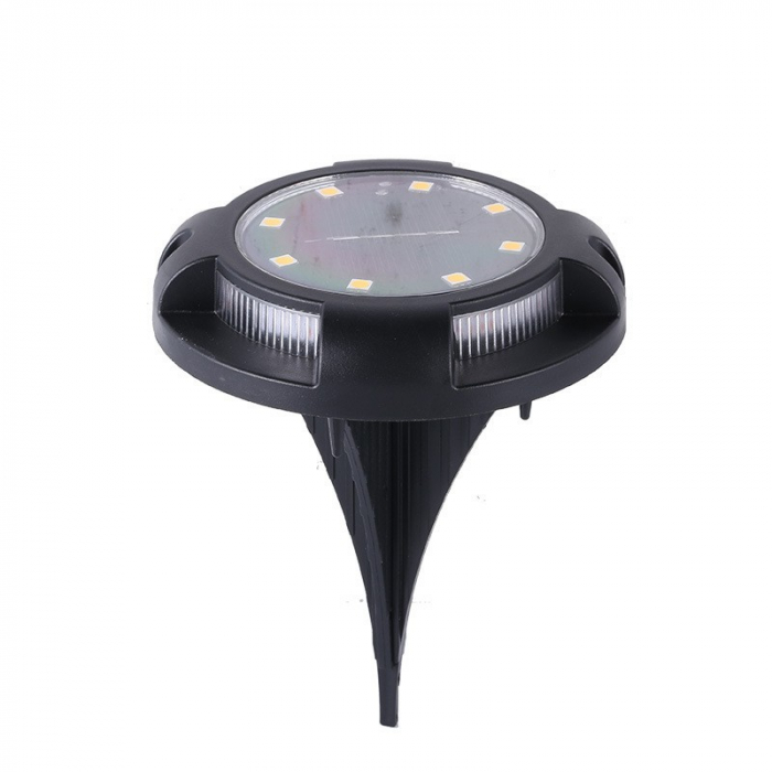 Lampa solara LED tip spot pentru gradina Flippy, cu 4 leduri laterale multicolore si 8 leduri principale alb rece, IP65, material ABS, baterie 2V, 700 mah, 11x13.5 cm, multicolor [5]