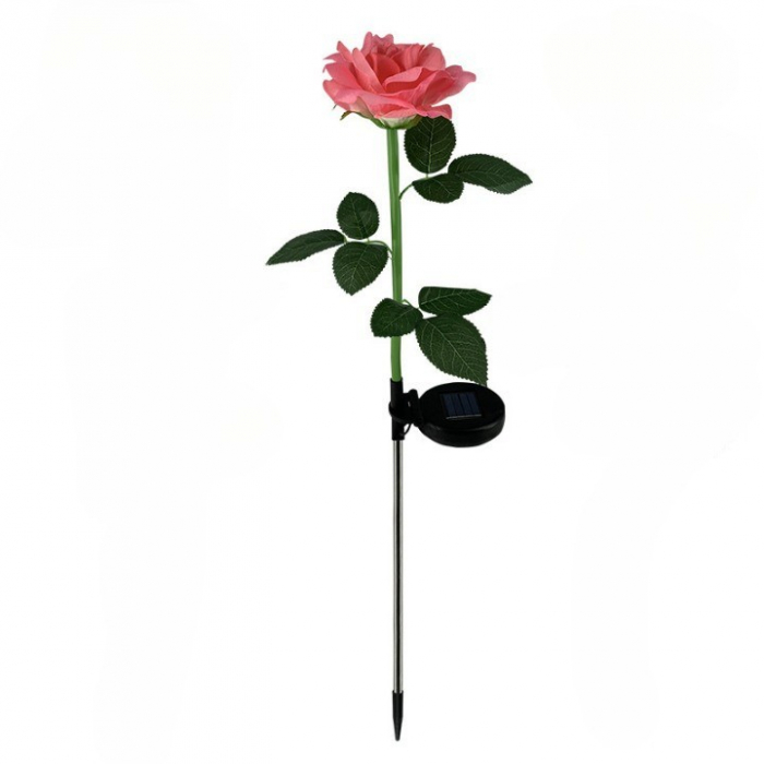 Lampa Solara LED tip Trandafir cu o floare pentru Gradina, Inaltime 75 cm, Flippy [1]