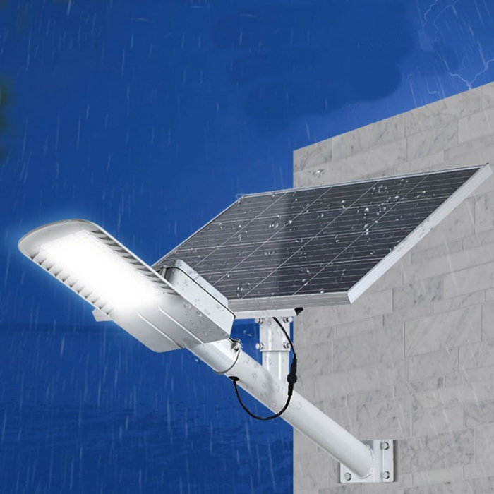 Lampa solara pentru strada sau gradina Flippy, IP65, senzor de lumina, 100 LED-uri SMD, 3150 lm, 500W autonomie 12-16 ore, telecomanda, montare prin fixare, pentru strada sau gradina, finisaj mat, mat [4]