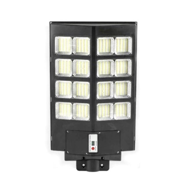 Lampa solara stradala Flippy, cu telecomanda, senzor de miscare si lumina, suport prindere, 640 LED-uri, IP65, ABS, 20AH, 400W, temperatura culoare 6500K, 59.7x34.8x7.2 cm, autonomie 10-12 ore, negru [1]