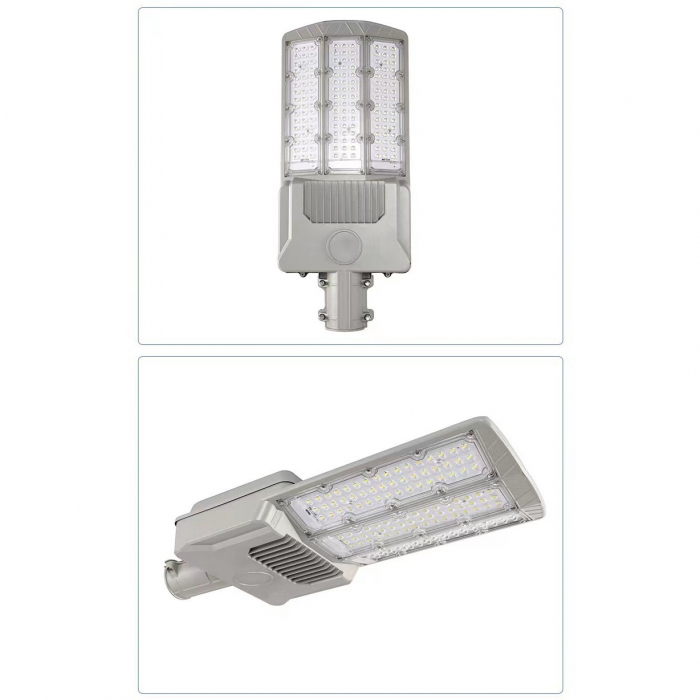 Lampa solara stradala Flippy, pentru curte sau strada, cu trei grile, finisaj mat, rezistent la apa, montare prin fixare, senzor lumina, baterie de litiu, IP65, lumina rece, putere 1000W, autonomie 10 [3]
