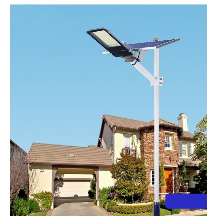 Lampa solara stradala Flippy, pentru curte sau strada, finisaj lucios, rezistent la apa, montare prin fixare, senzor lumina, baterie de litiu, IP65, lumina rece, putere 200W, autonomie 10 ore, 49 x 21 [11]