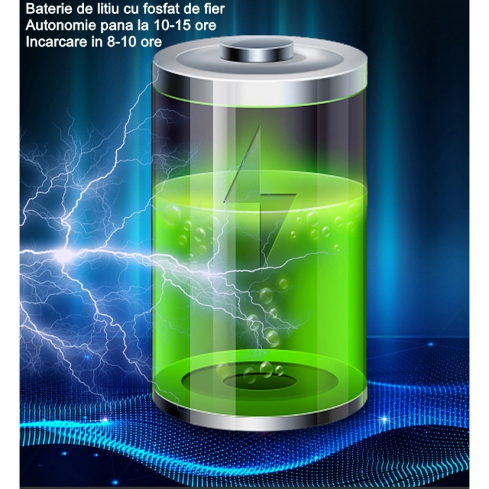 Lampa solara stradala Flippy, pentru curte sau strada, finisaj lucios, rezistent la apa, montare prin fixare, senzor lumina, baterie de litiu, IP65, lumina rece, putere 500W, autonomie 10 ore, 49.5 x  [4]