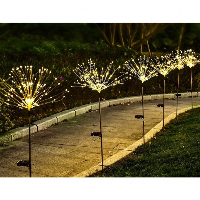 Lampa solara sub forma de artificii, 120 LED-uri, alb cald, Flippy [3]