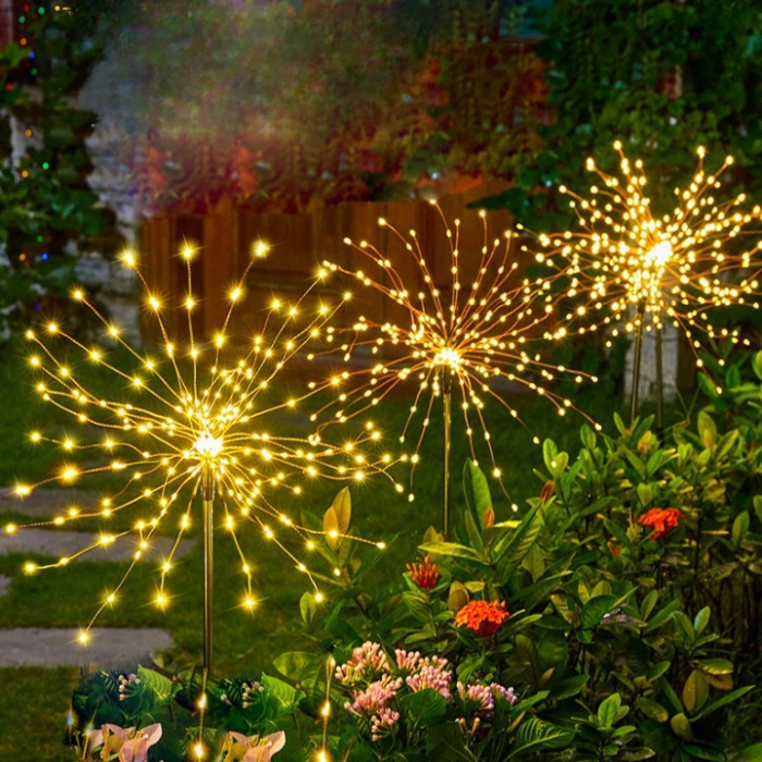 Lampa solara sub forma de artificii, 120 LED-uri, alb cald, Flippy [11]